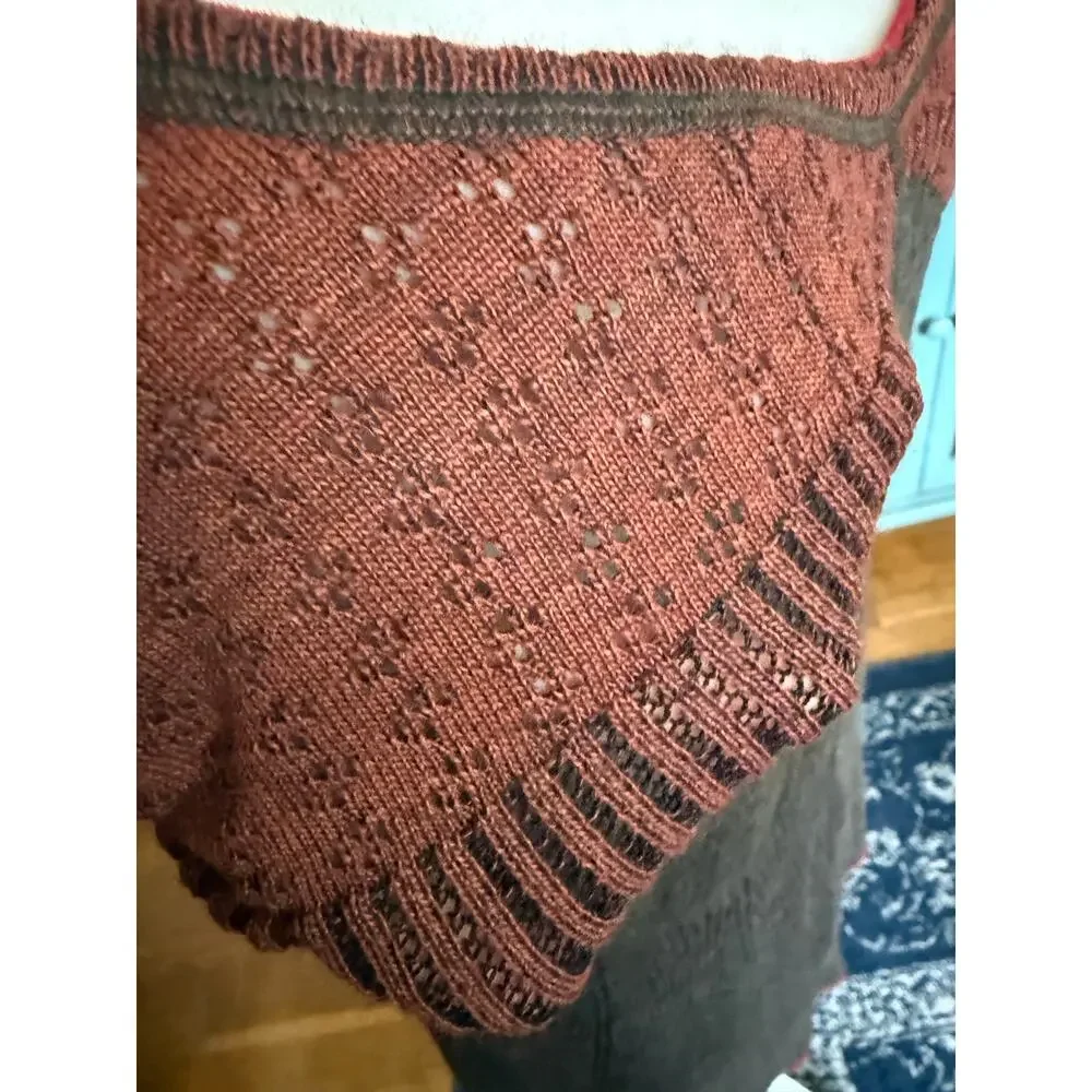 Marc Jacobs Pointelle Knit Dress 2021 Warm Tones Tank Dress Sz. M - Picture 6 of 10
